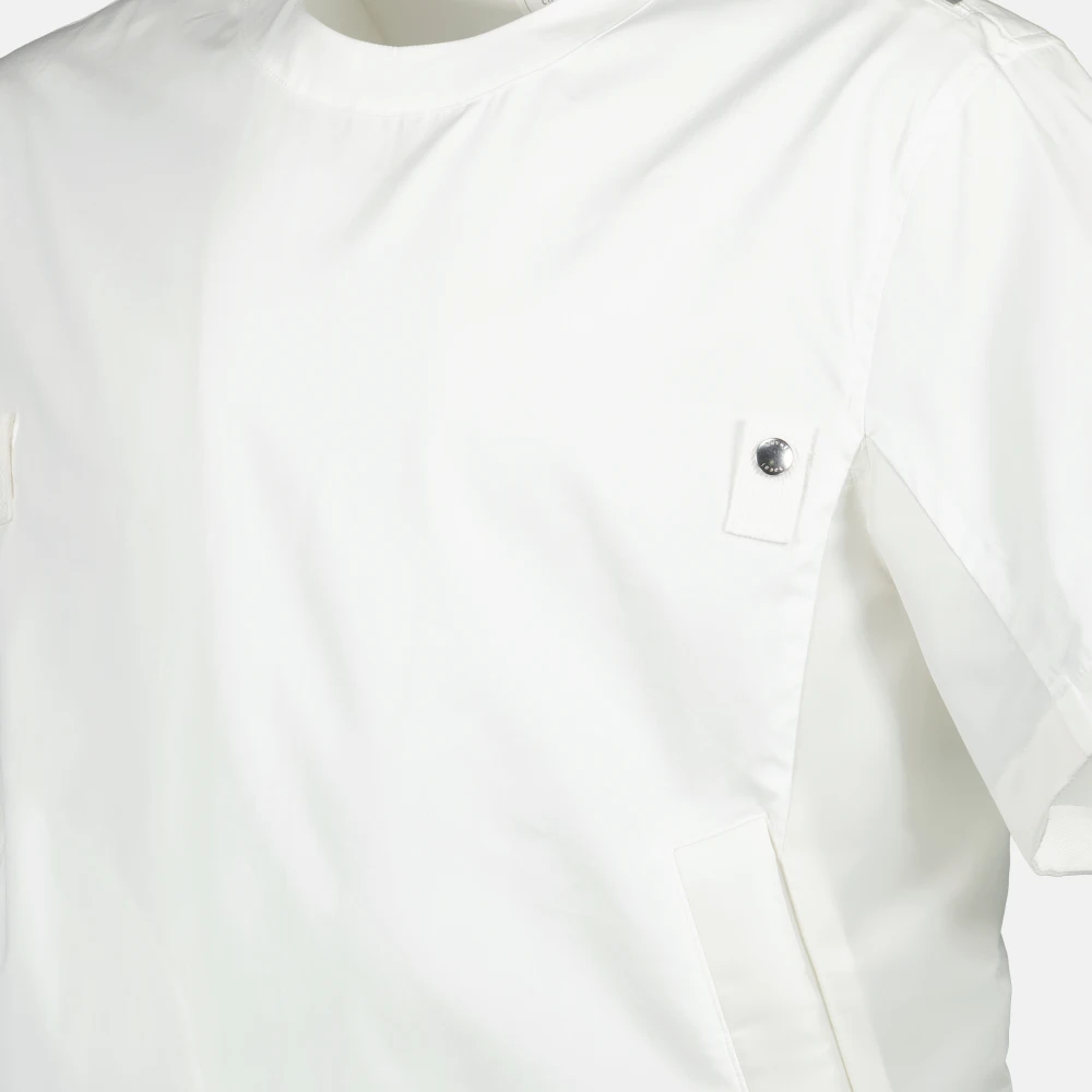 Sacai Witte Jersey T-shirt Lente-Zomer 2025 White Heren