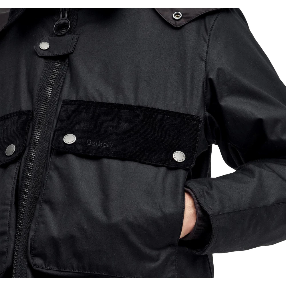 Barbour Re-Engineered Spey Gewaxte Jas in Zwart Black Heren