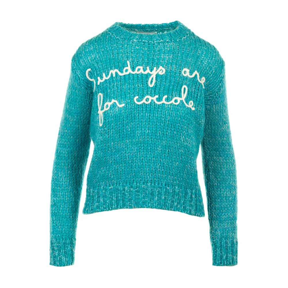 MC2 Saint Barth Heldere Blauwe Trui MC2 Maglia Blue Dames
