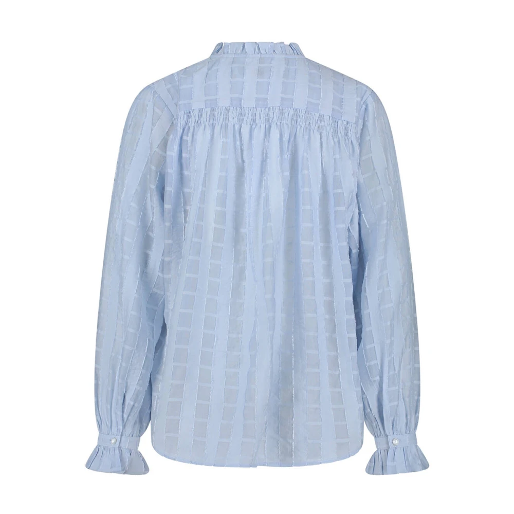Nukus Geruite Jenna Blouse Blue Dames