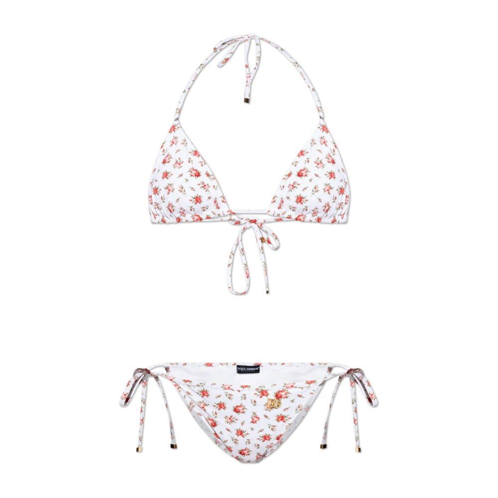 Dolce & Gabbana Vrouw Wit Badmode Dames, L, Tweed, Tweedelig Badpak
