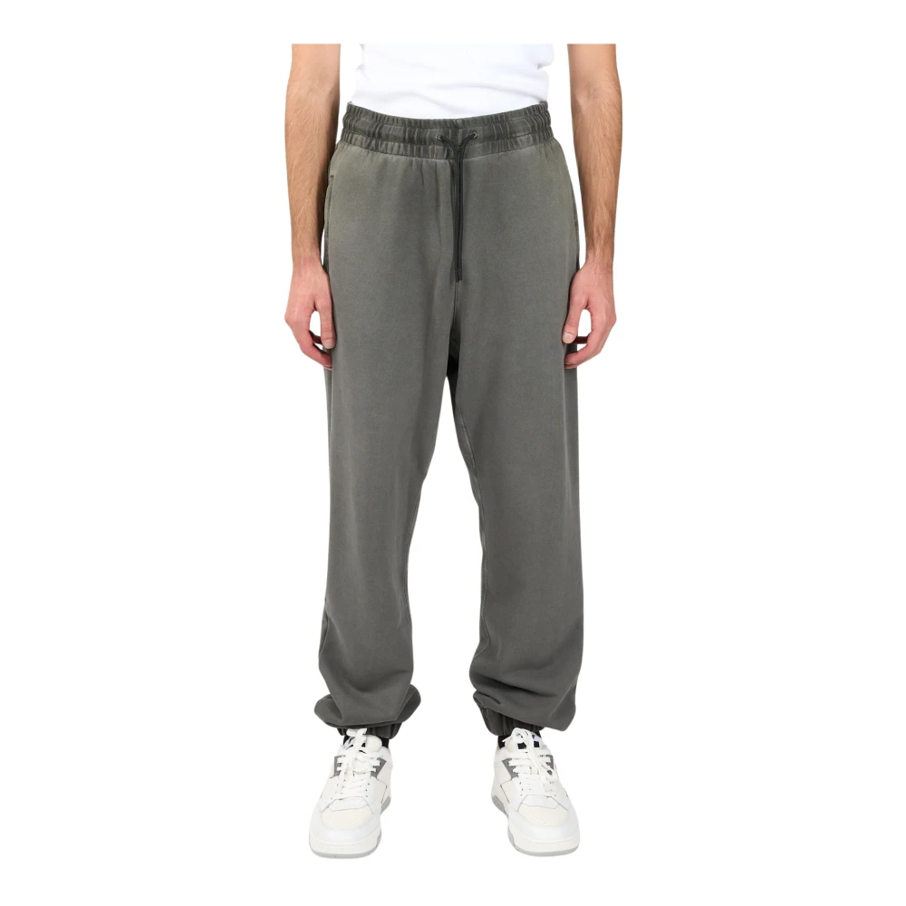 Msgm Sweatpants met wijde pijpen en geborduurd logo Gray Heren