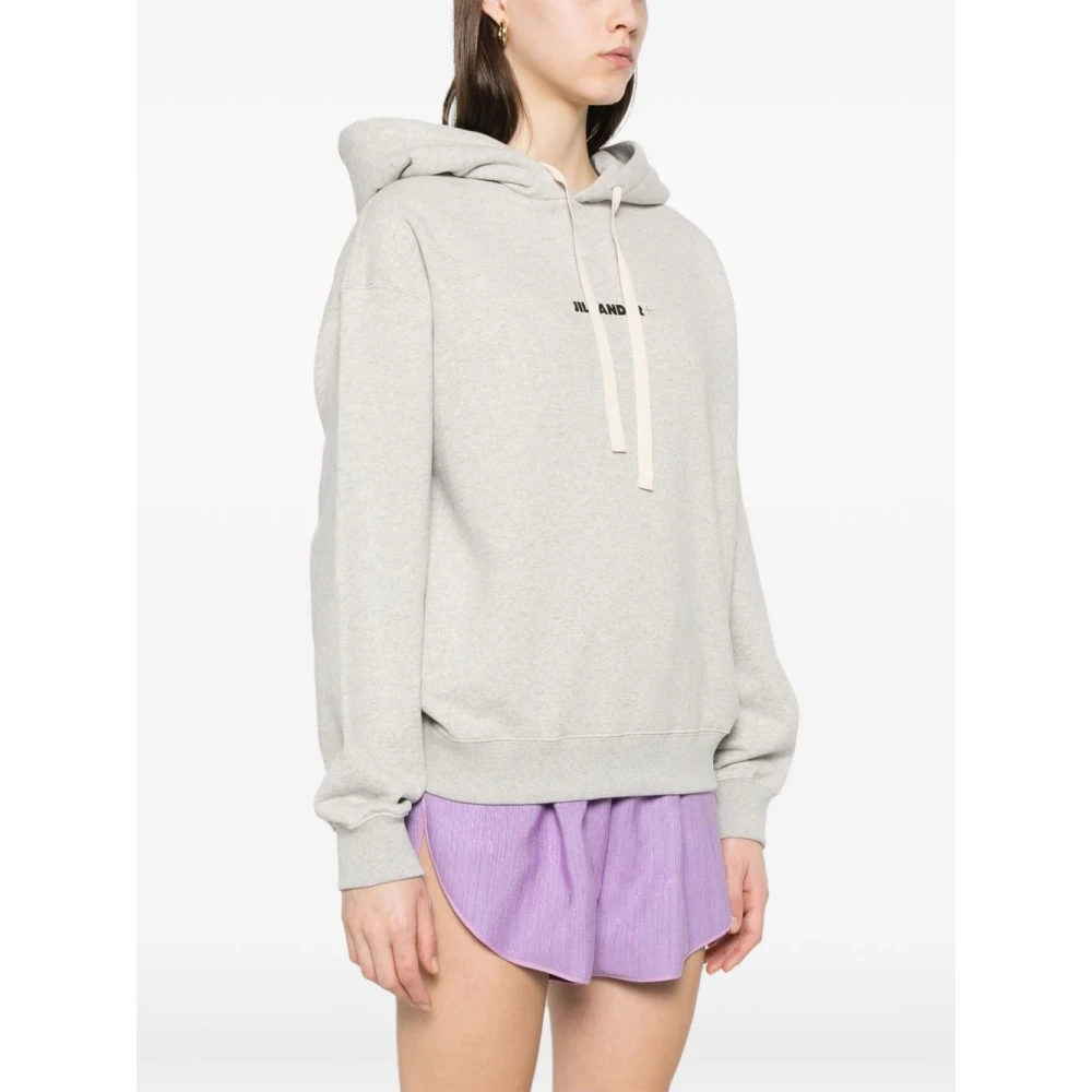 Jil Sander Grijze Katoenen Trui Damesmode Gray Dames