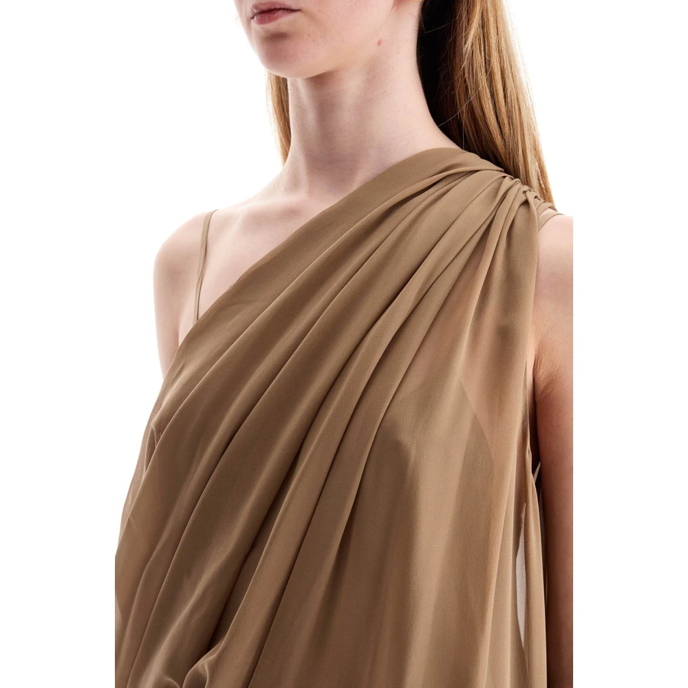 Khaite Zijden chiffon maxi jurk Beige Dames