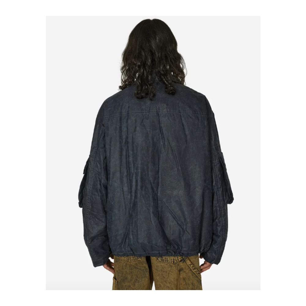 Dries Van Noten Navy Vilburn Jas Blue Heren