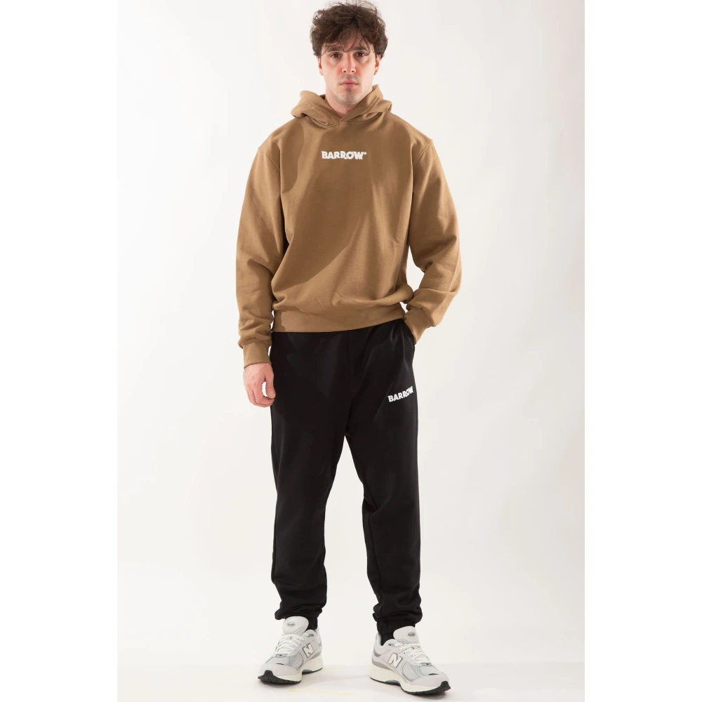 Barrow Hoodie met achterlogo klassieke stijl Brown Heren
