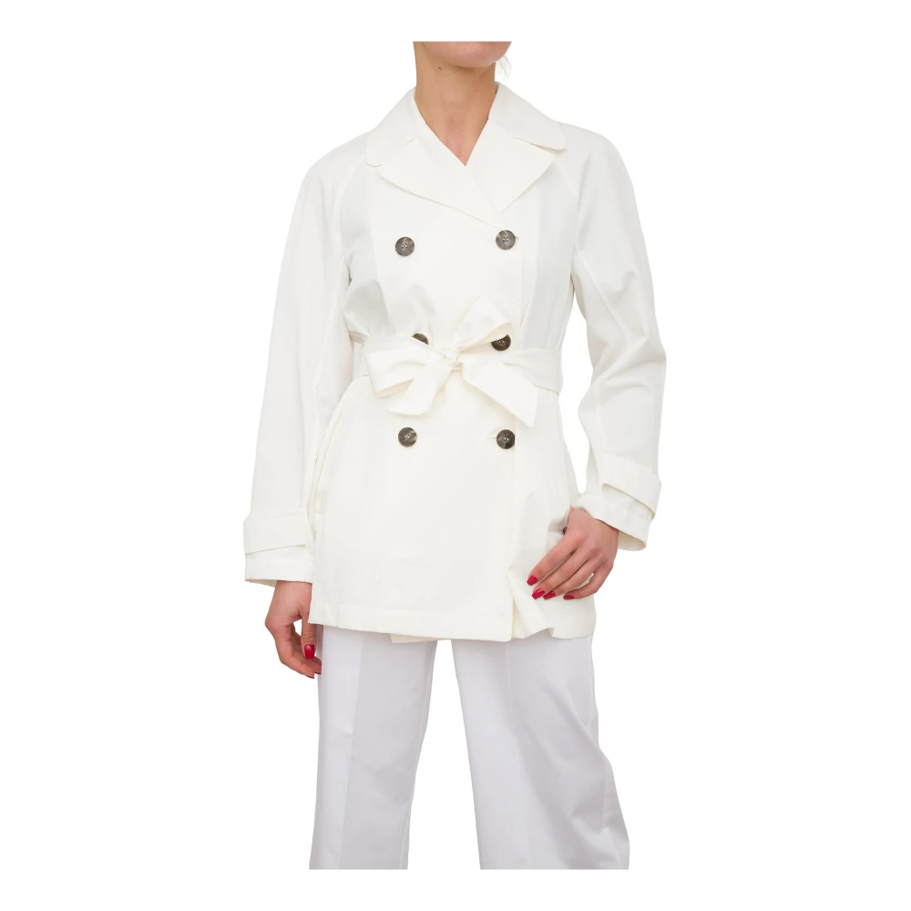 Marella Stijlvolle Trenchcoat voor Vrouwen White Dames