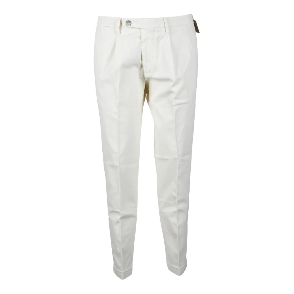 Michael Coal Katoen Elastaan Broek White Heren