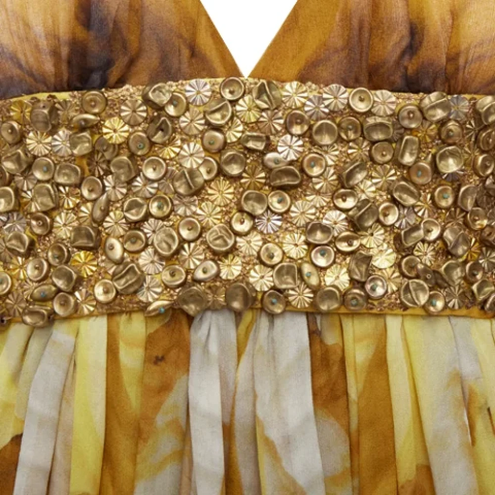 alexander mcqueen Silk dresses Yellow Dames