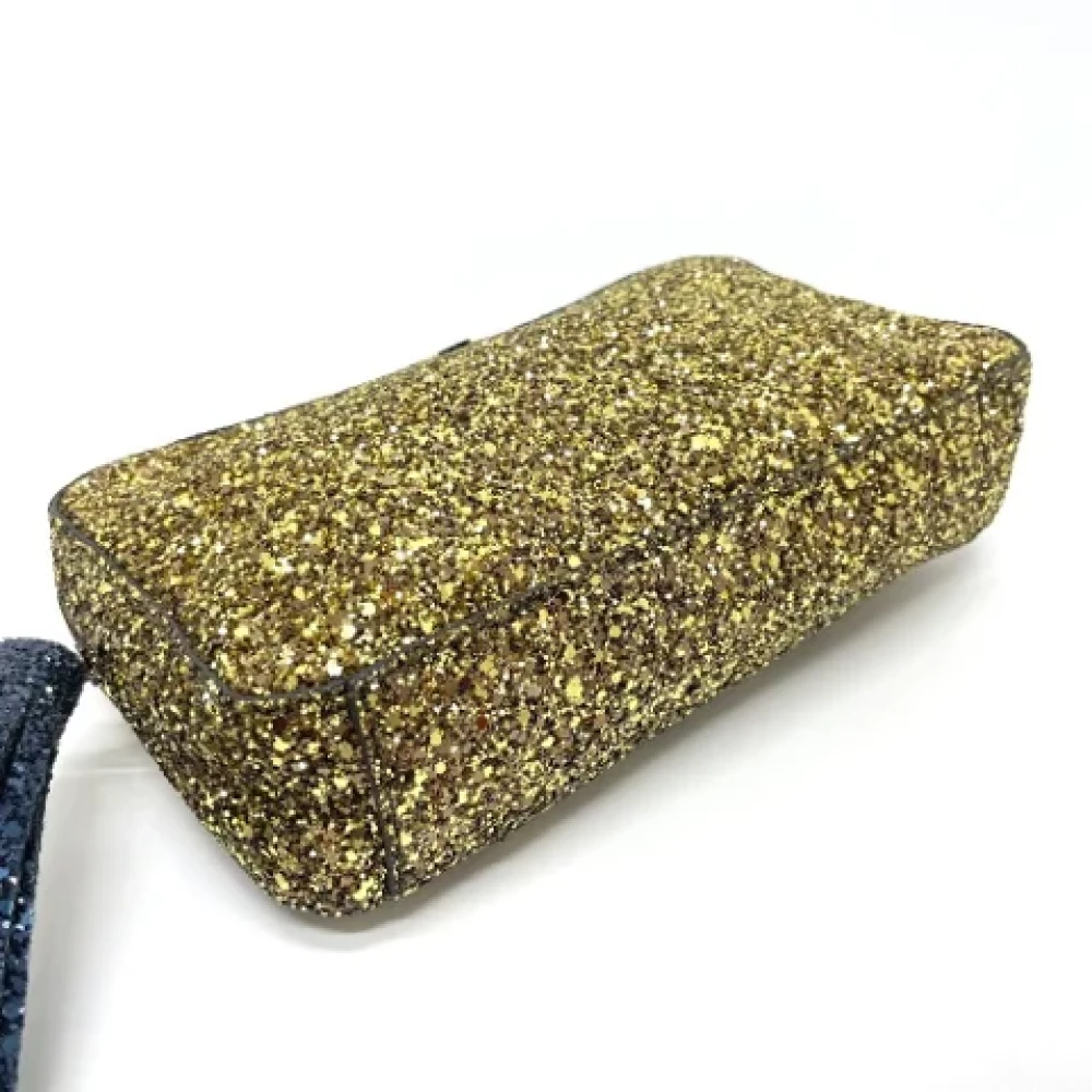 Anya Hindmarch Pre-owned Fabric pouches Yellow Dames