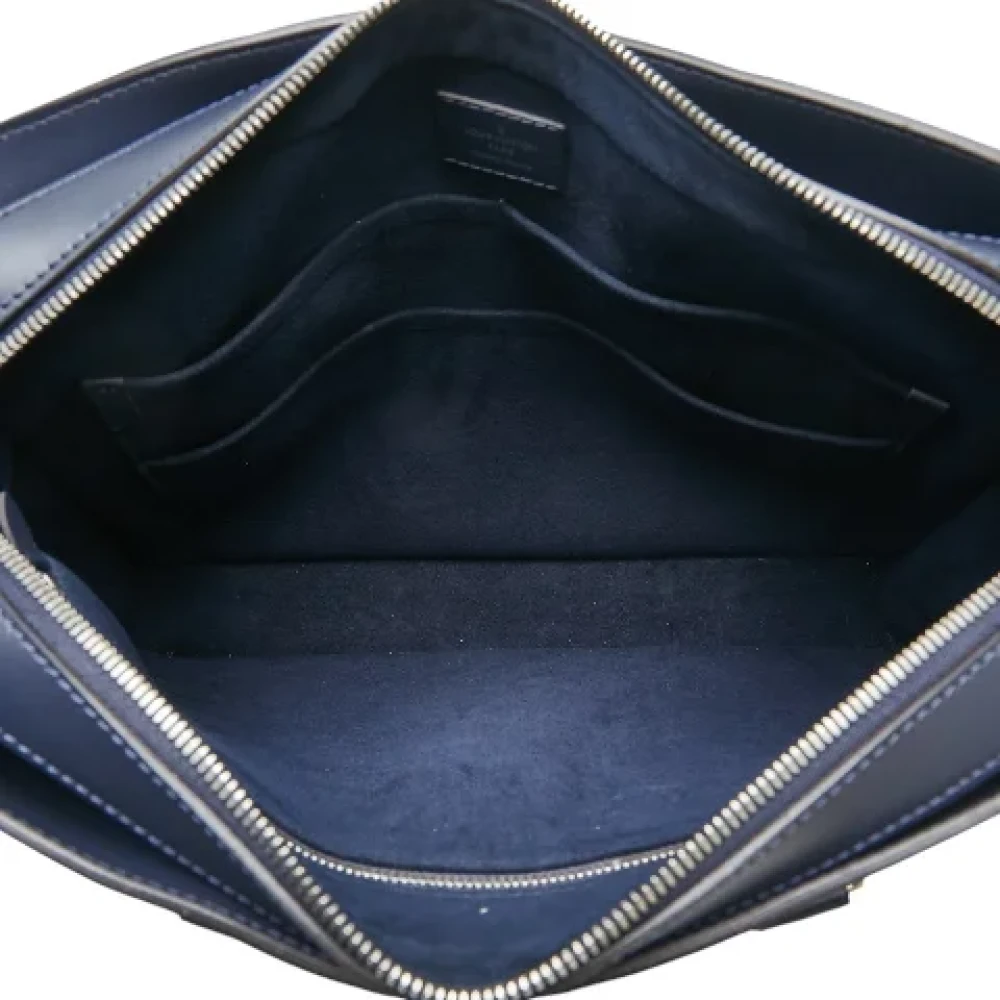 Louis Vuitton Vintage Pre-owned Leather handbags Blue Heren