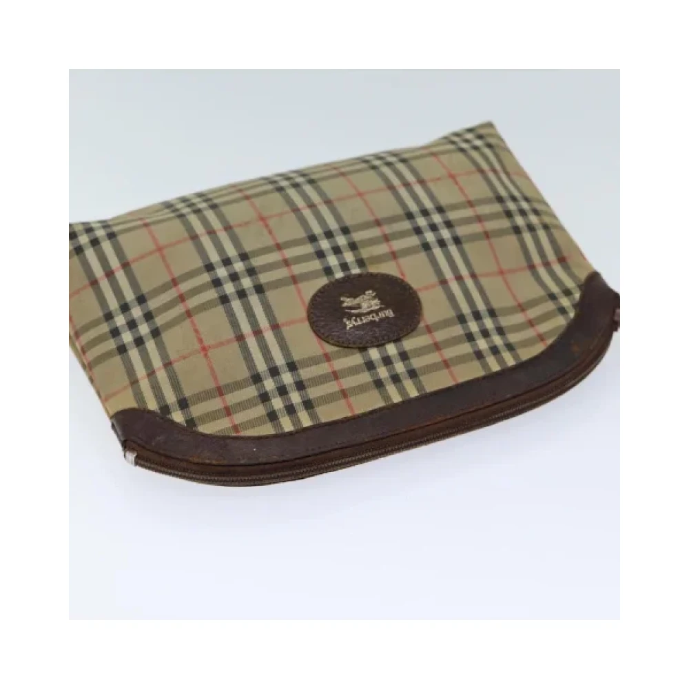 Burberry Vintage Pre-owned Canvas pouches Beige Dames
