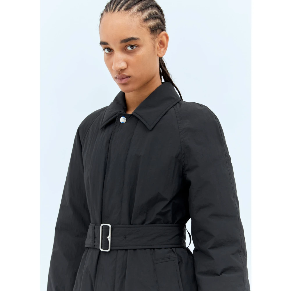 Burberry Gewatteerde autocoat met B-gesp Black Dames