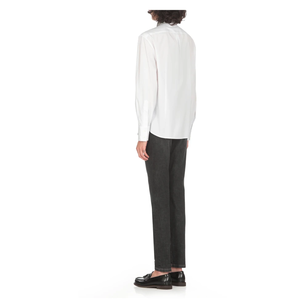BRUNELLO CUCINELLI Witte Katoenen Shirt met Messing Kraag White Dames