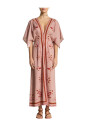 robe-en-coton-a-manches-courtes-et-imprime-arabesque