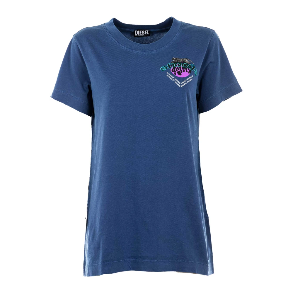 Diesel Dames T-Lilly-B1 T-shirt Blue Dames