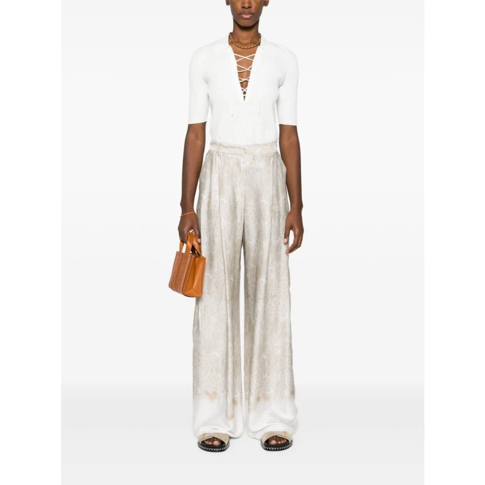 Ermanno Scervino Woestijn Off White Broek Beige Dames