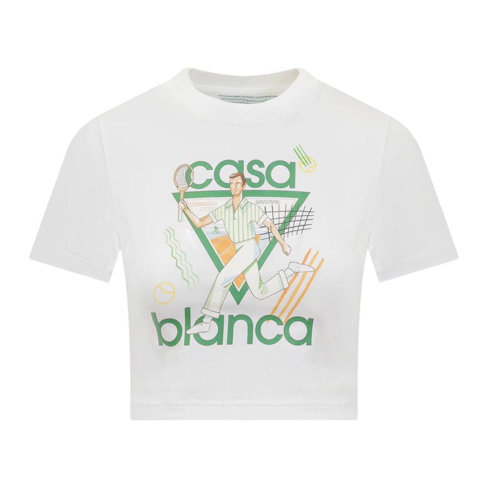 Casablanca Bedrukte T-shirts White Dames