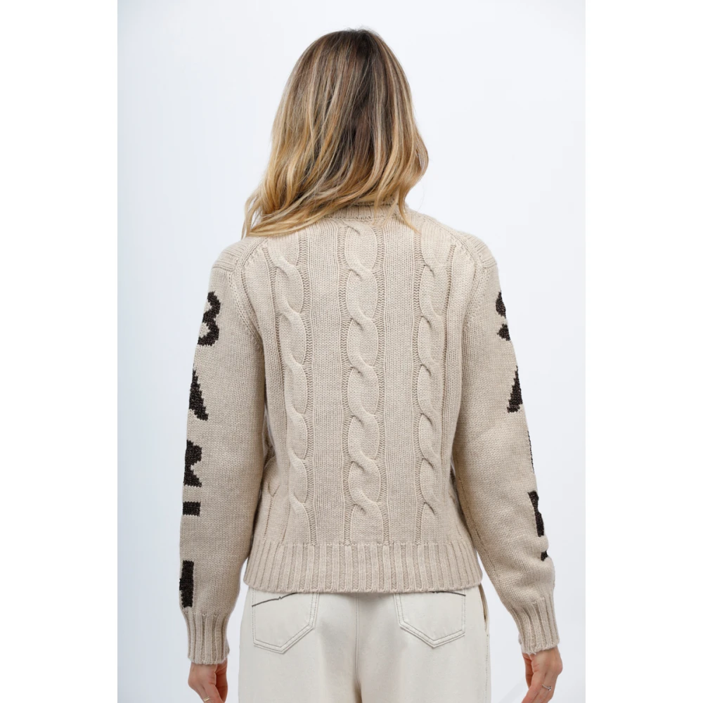 MC2 Saint Barth Gebreide coltrui Beige Dames