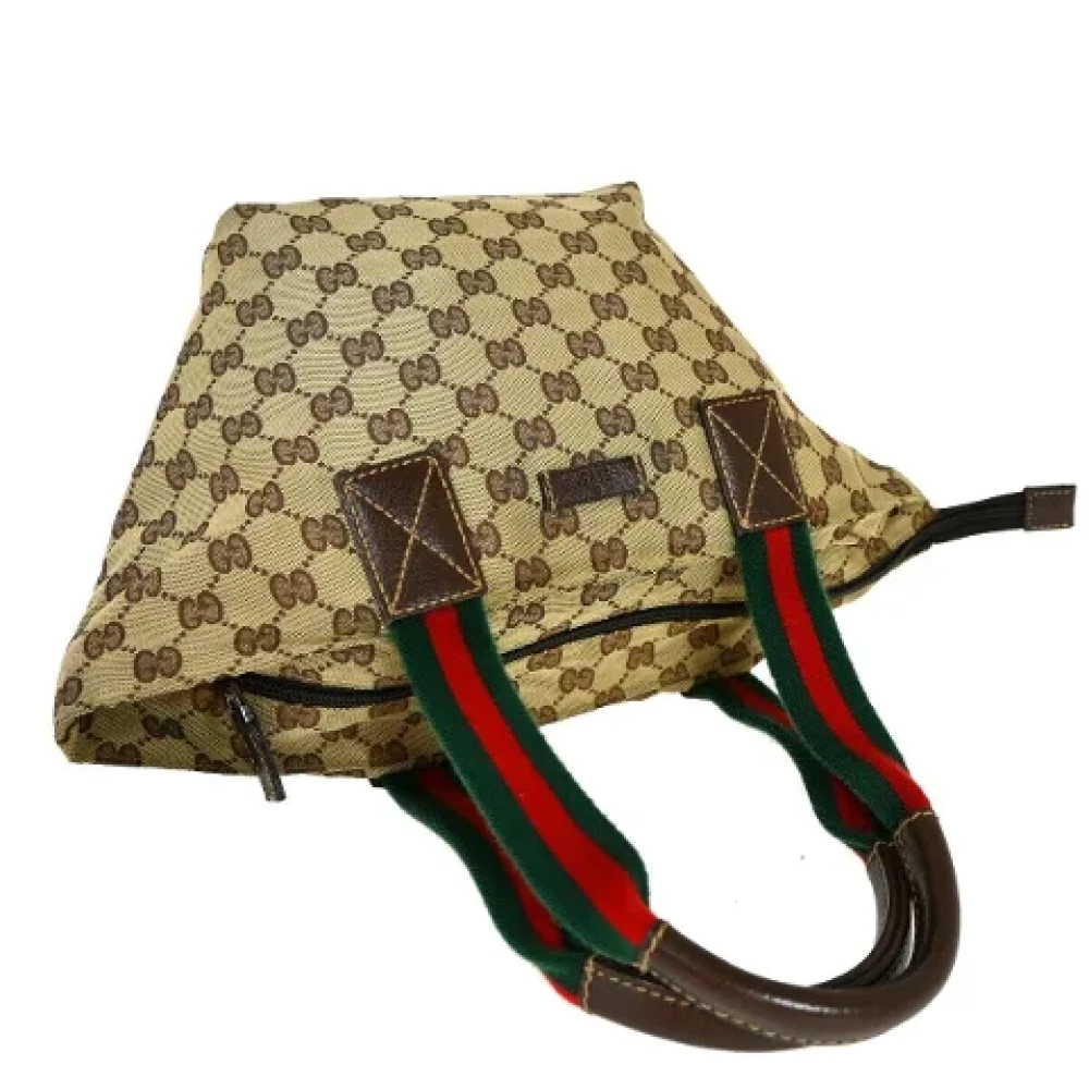 Gucci Vintage Pre-owned Cotton gucci-bags Beige Dames