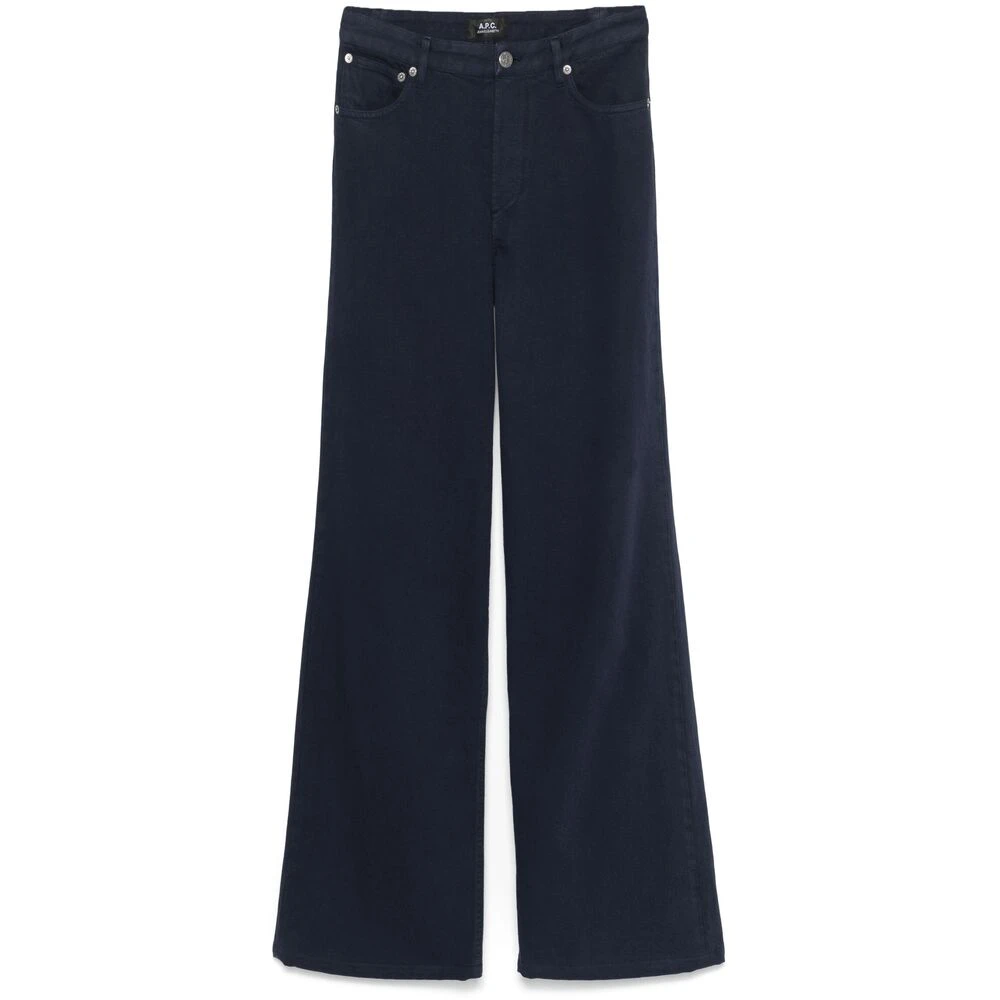 A.p.c. Donkerblauwe Wide Leg Denim Jeans Blue Dames