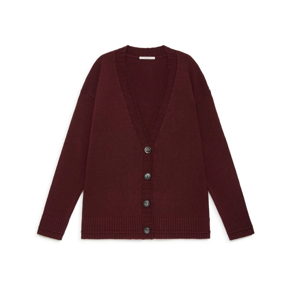 Maliparmi Women's Red Cardigans, S, Cashmere Merinos Cardigan