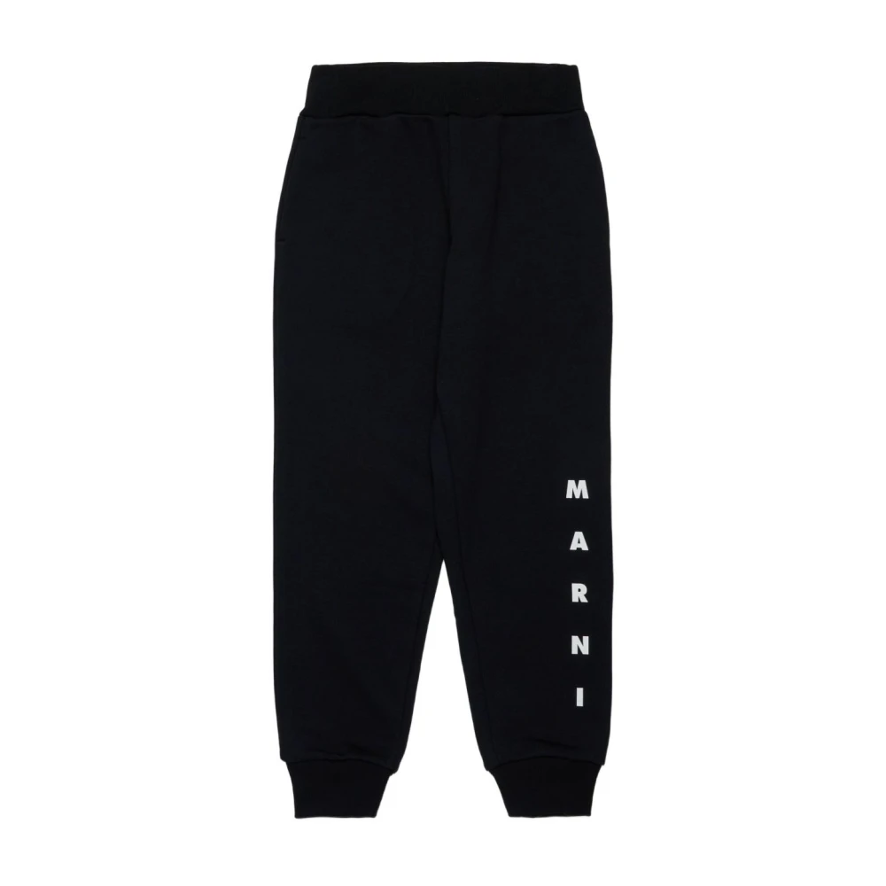 Marni Boys Black Sweatpants, 10 Y, Jogger Trousers