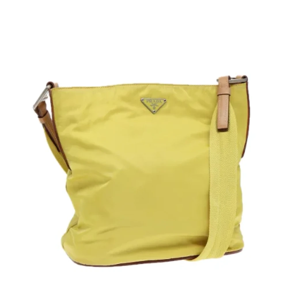 Prada Vintage Pre-owned Fabric prada-bags Yellow Dames