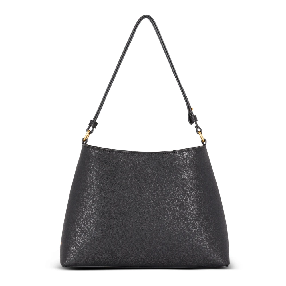 Balmain Emblème Schoudertas van generfd kalfsleer Black Dames
