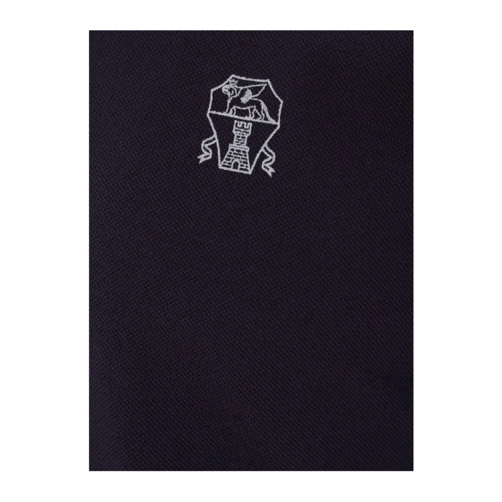 BRUNELLO CUCINELLI Luxe korte mouw polo Blue Heren