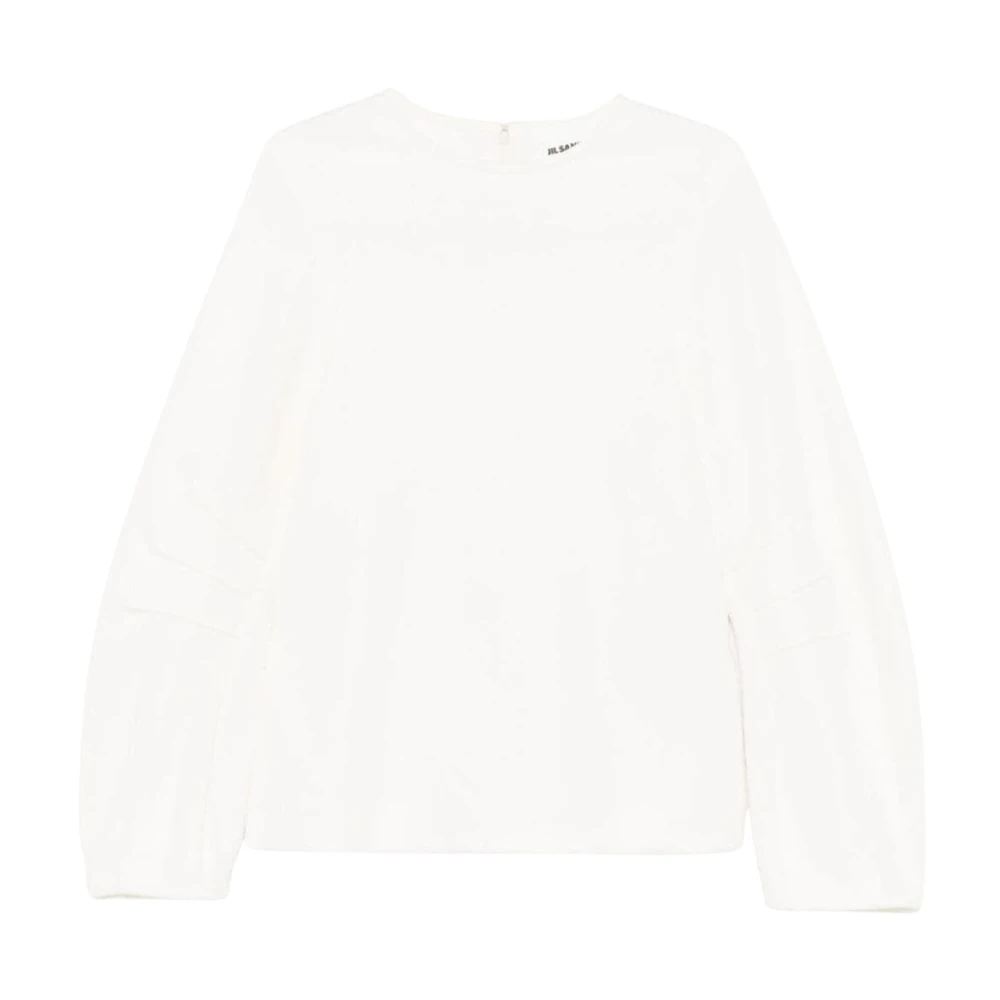 Jil Sander Femme Blanc Pulls, Taille: 38 Fr Pull En Laine Mélangée