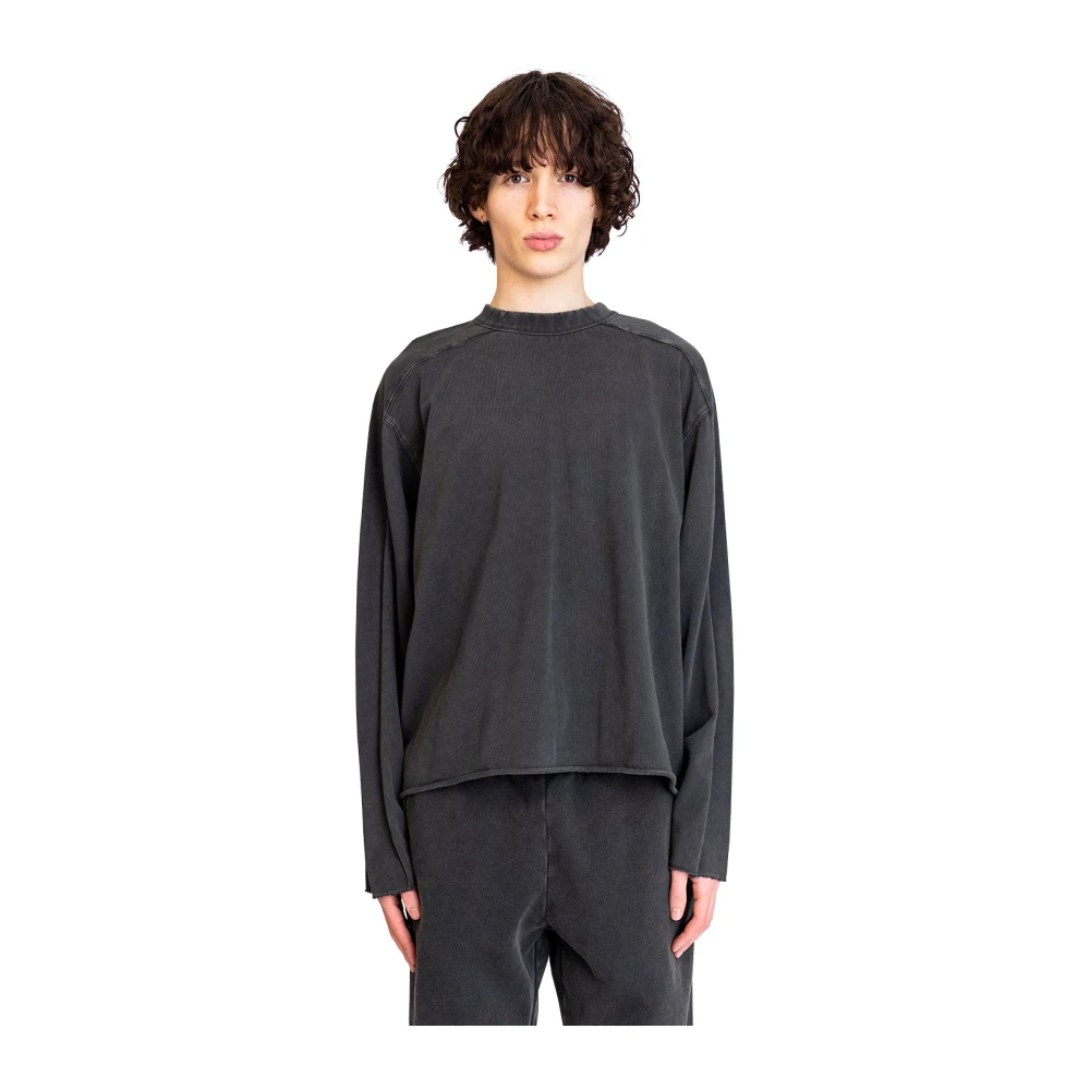 Entire Studios Zwart Gewassen Longsleeve Tee Black Heren