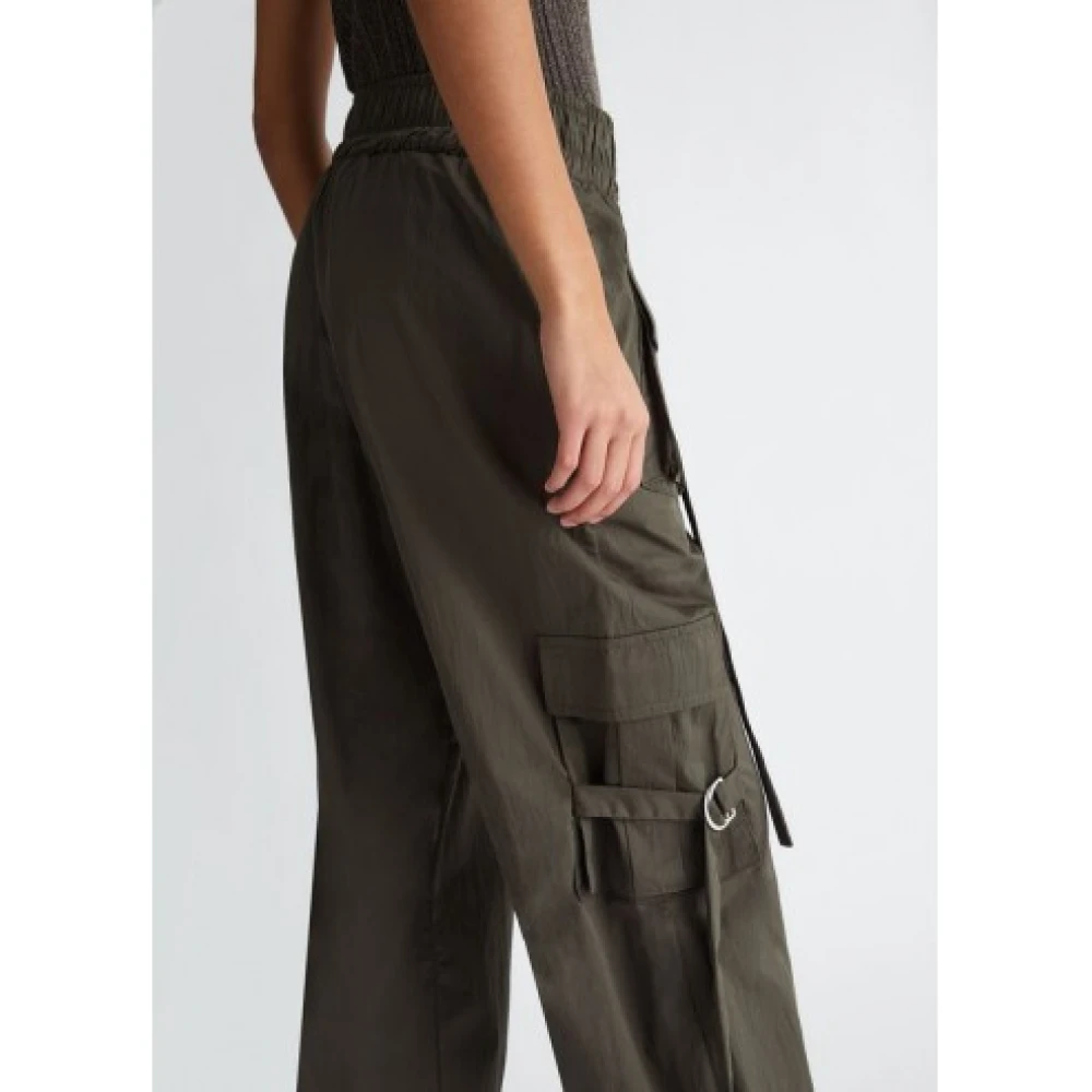 Liu Jo Cargo Joggingbroek Nylon Lage Taille Green Dames