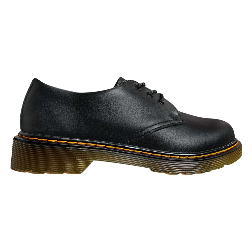 Dr. Martens Girls Black Kids Shoes, 32 Eu, 1461 Softy T Leather Shoes
