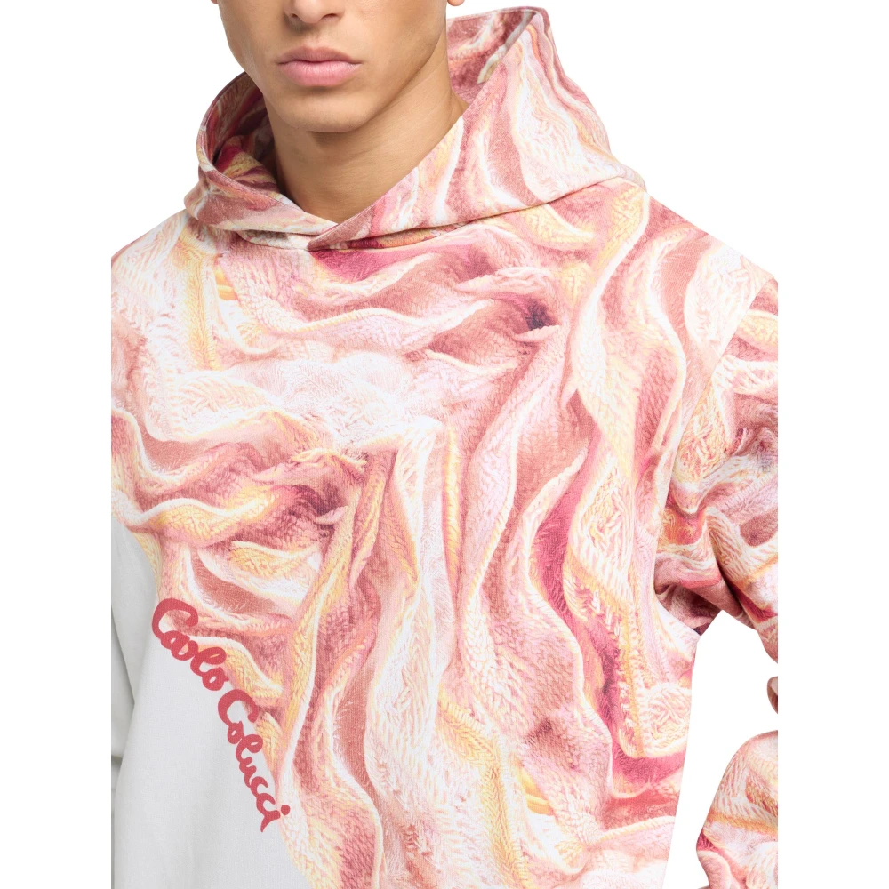 carlo colucci Minimalistische Gebreide Hoodie Multicolor Heren