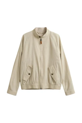 Linen Blend Harrington Jacket
