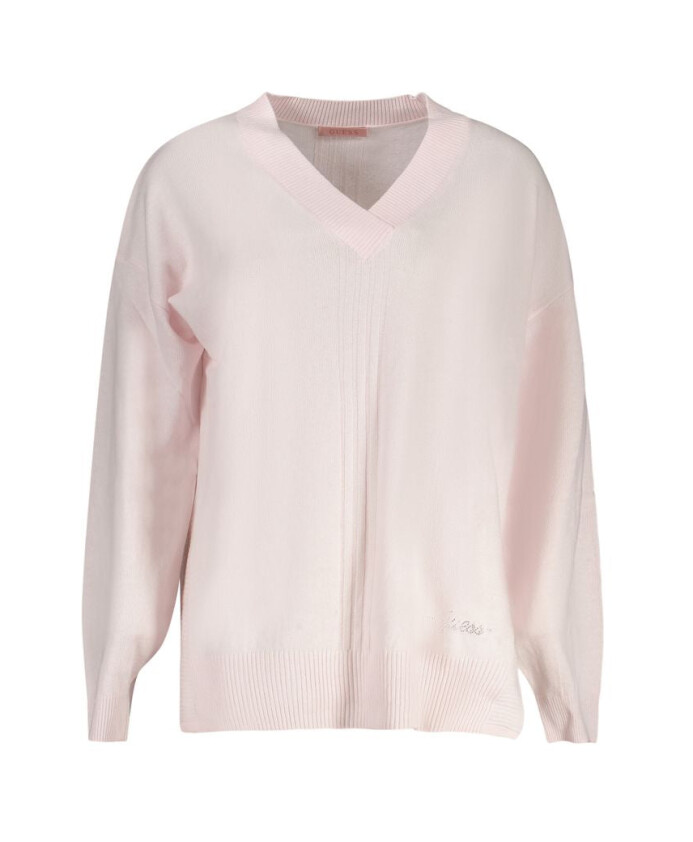 pull-rose-en-acrylique-col-en-v-femme