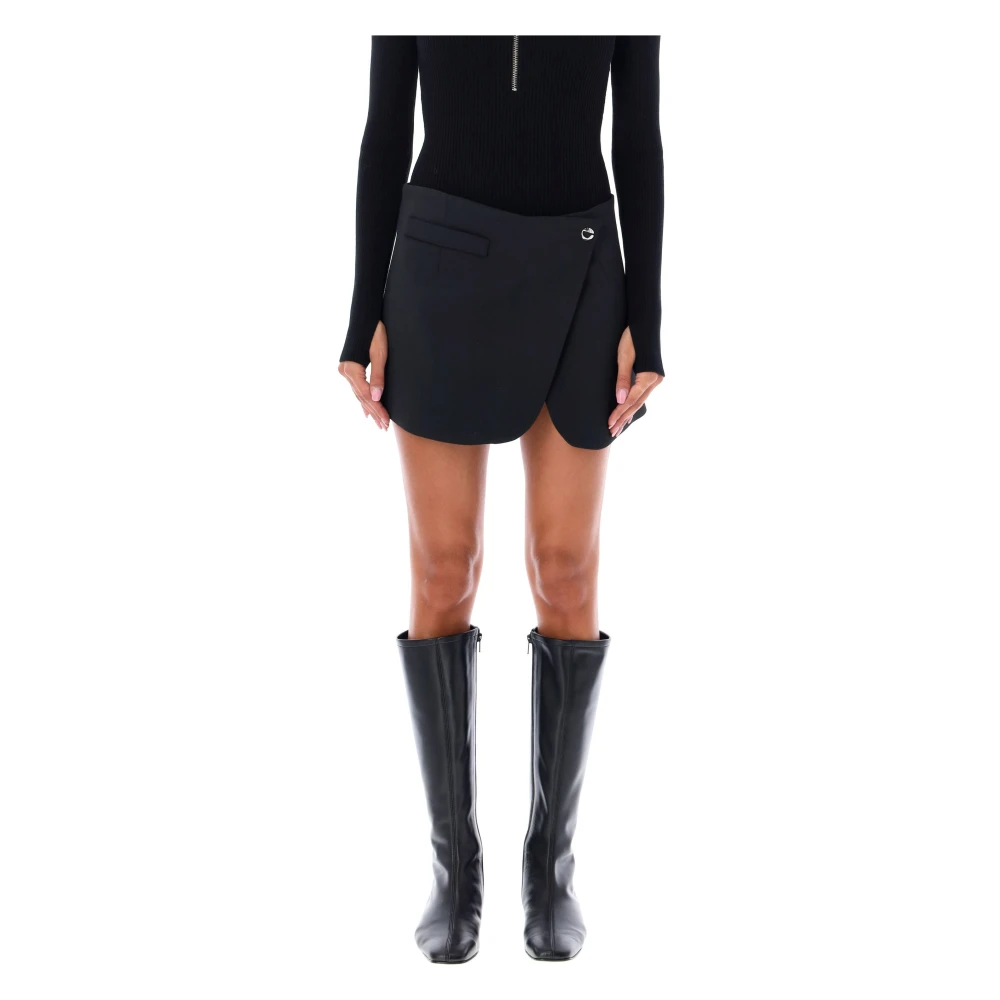 Coperni Zwarte Gepaneelde Mini Rok Aw24 Black Dames