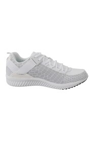 Authentic Plein Sport White Polyester Adrian Sneakers Shoes