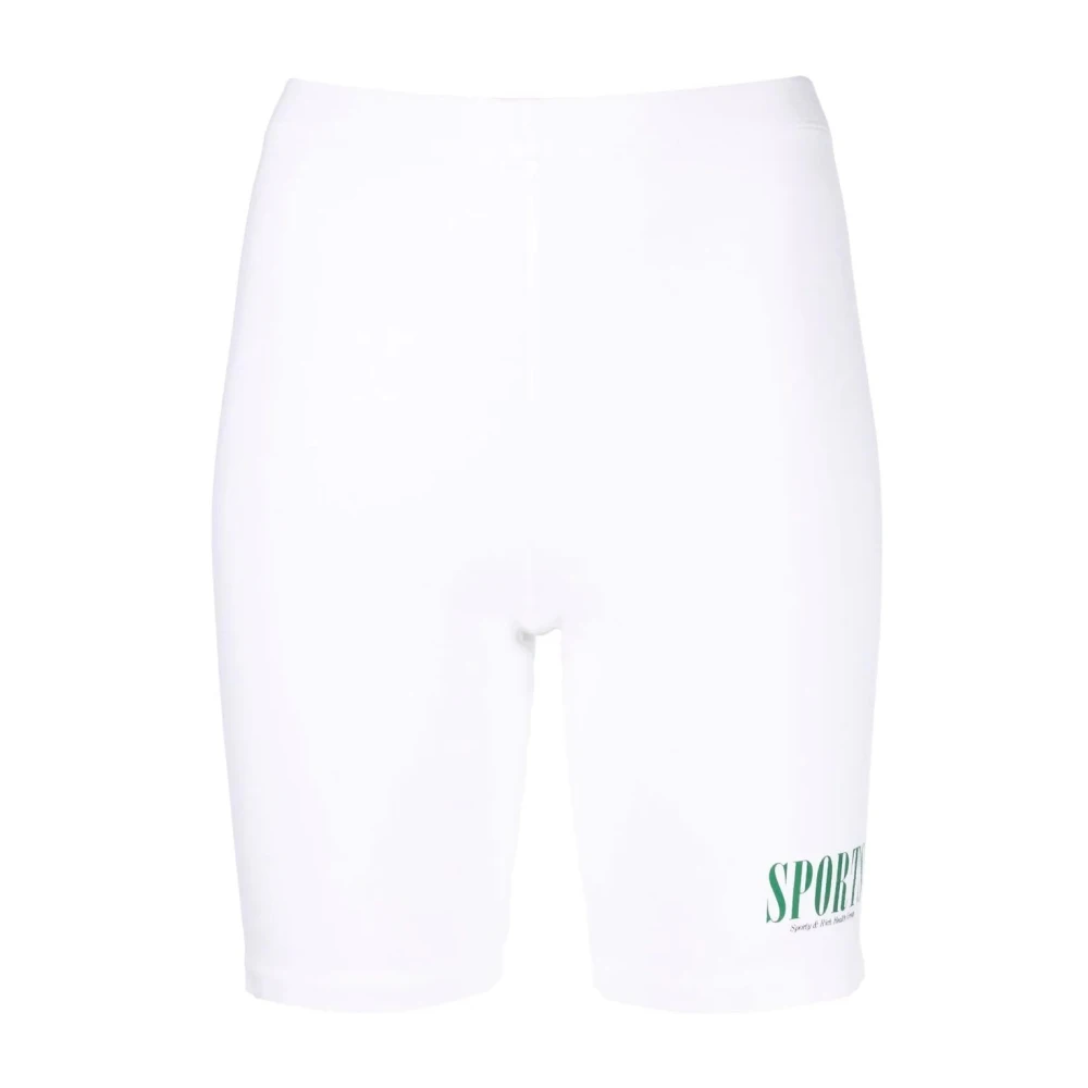 Sporty & Rich Witte Biker Shorts White Dames