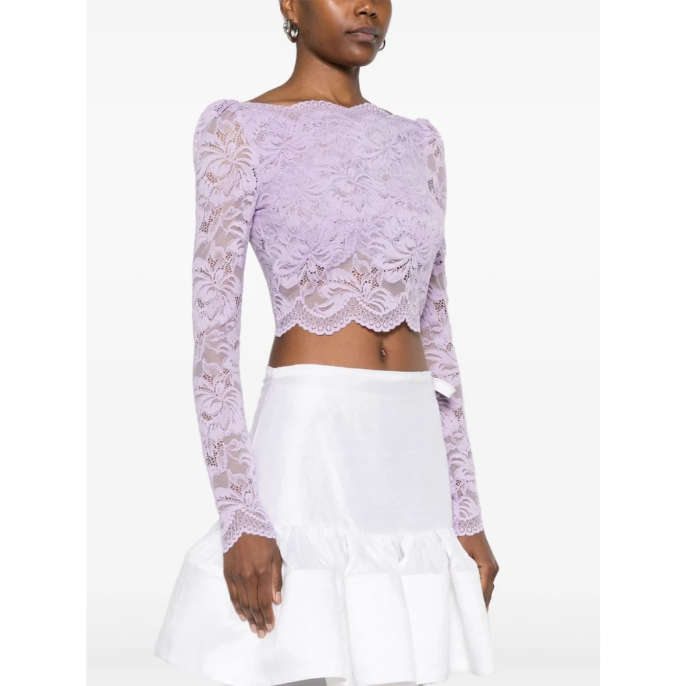 Paco Rabanne Lilla T-shirts & Polo's voor vrouwen Purple Dames