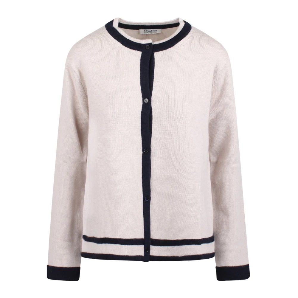 Max Mara Ere Cardigan met Ingelegd Motief White Dames