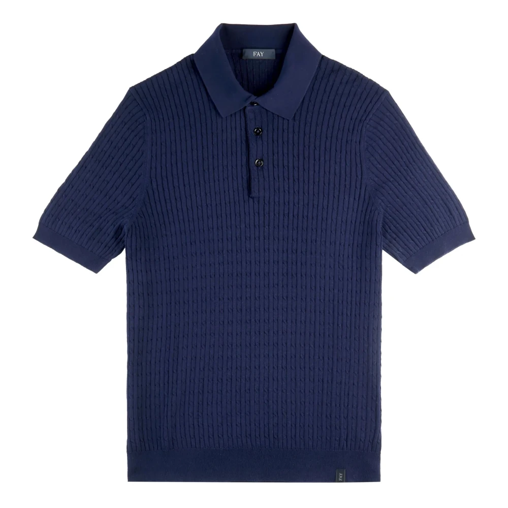 Fay - Tops > Polo Shirts - Blue - Fay - Modalova