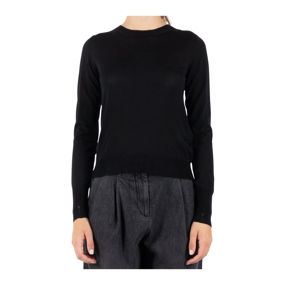 Golden Goose Zwarte Crewneck Wollen Trui Black Dames