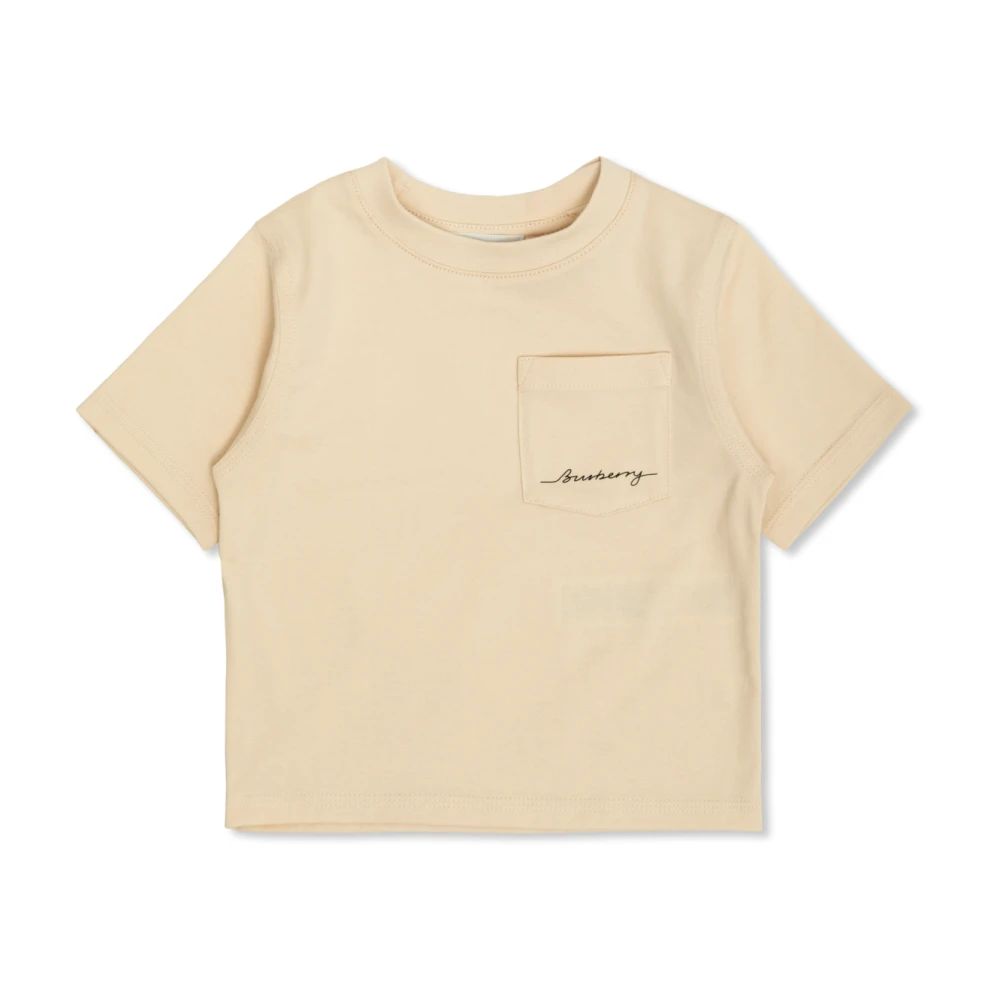 Burberry T-shirt med ficka Beige, Unisex