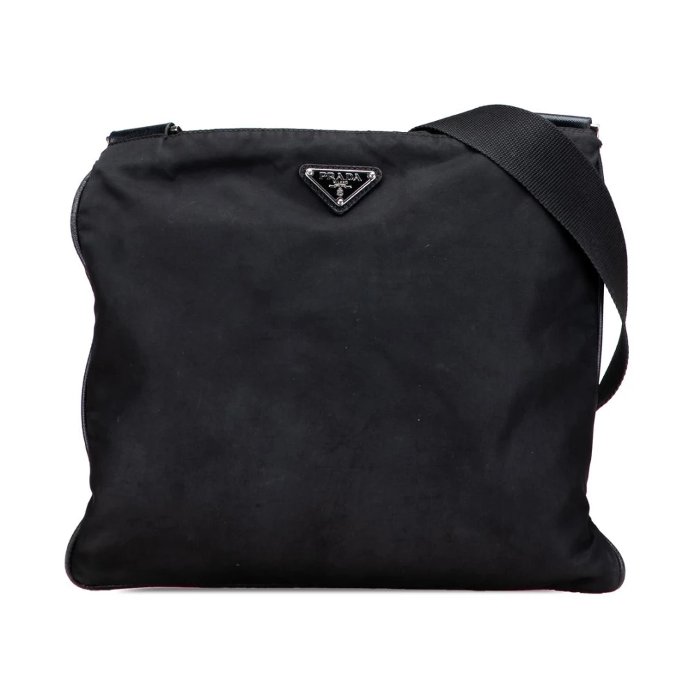 Prada Vintage Women's Black Vintage Cross Body Bags, One Size, Pre-Owned Crossbody Bag