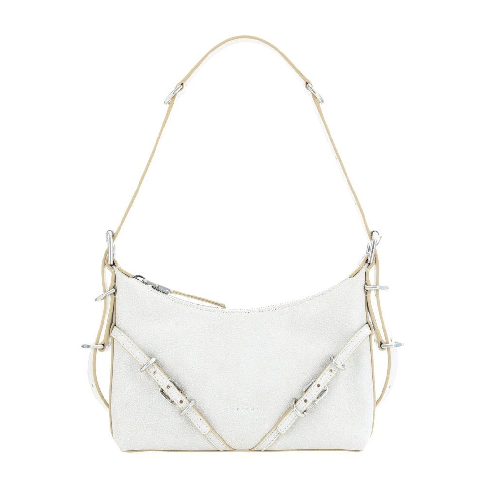 Givenchy Stijlvol Logo-Lettering Crossbody Tas White Dames