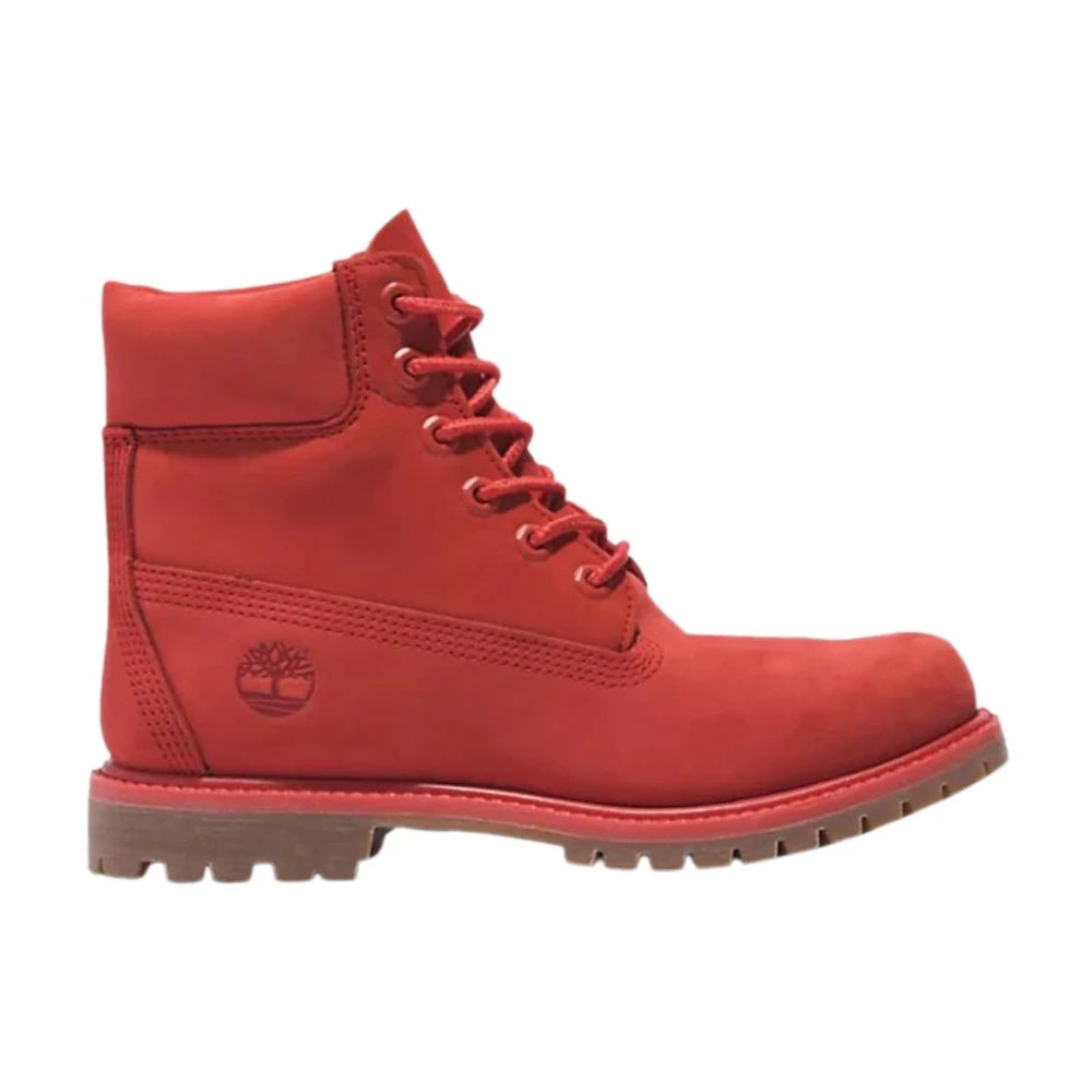 Timberland Women's Red Lace-Up Boots - Lace-Up Boots - 3 Uk - Shoes