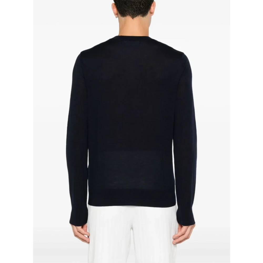 Dsquared2 Geborduurde Logo Navy Jersey Sweater Black Heren