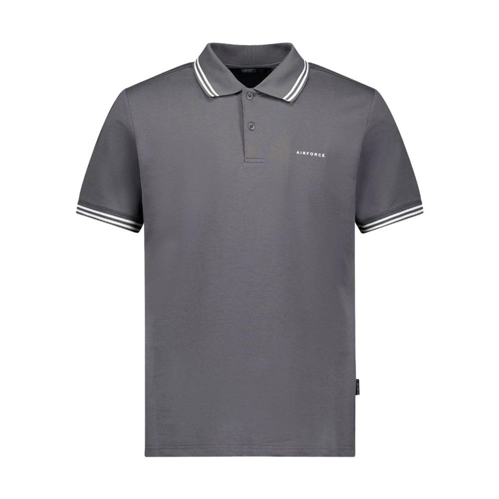 Airforce Polo met Dubbele Streep Gray Heren